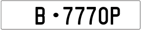 Trailer License Plate